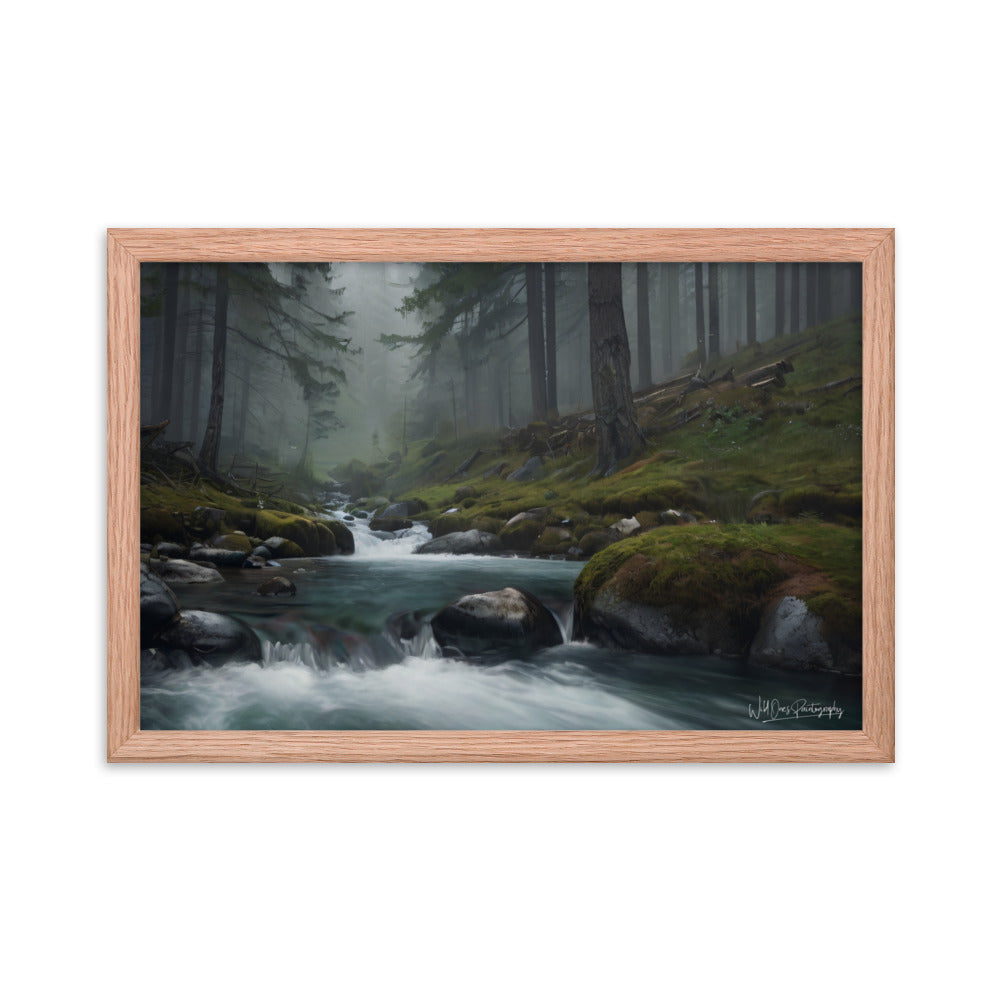 Whispering Mist Creek - Framed Paintography