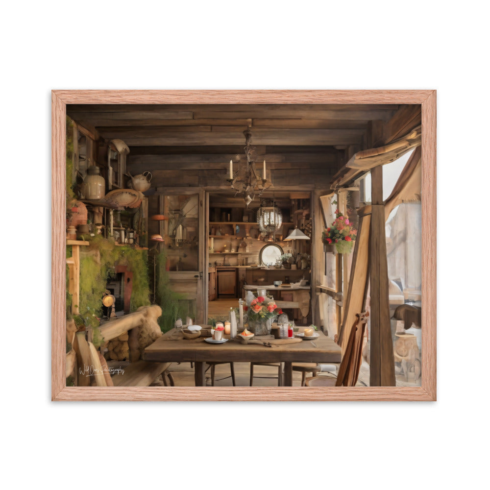 Country Kitchen - Framed Paintography
