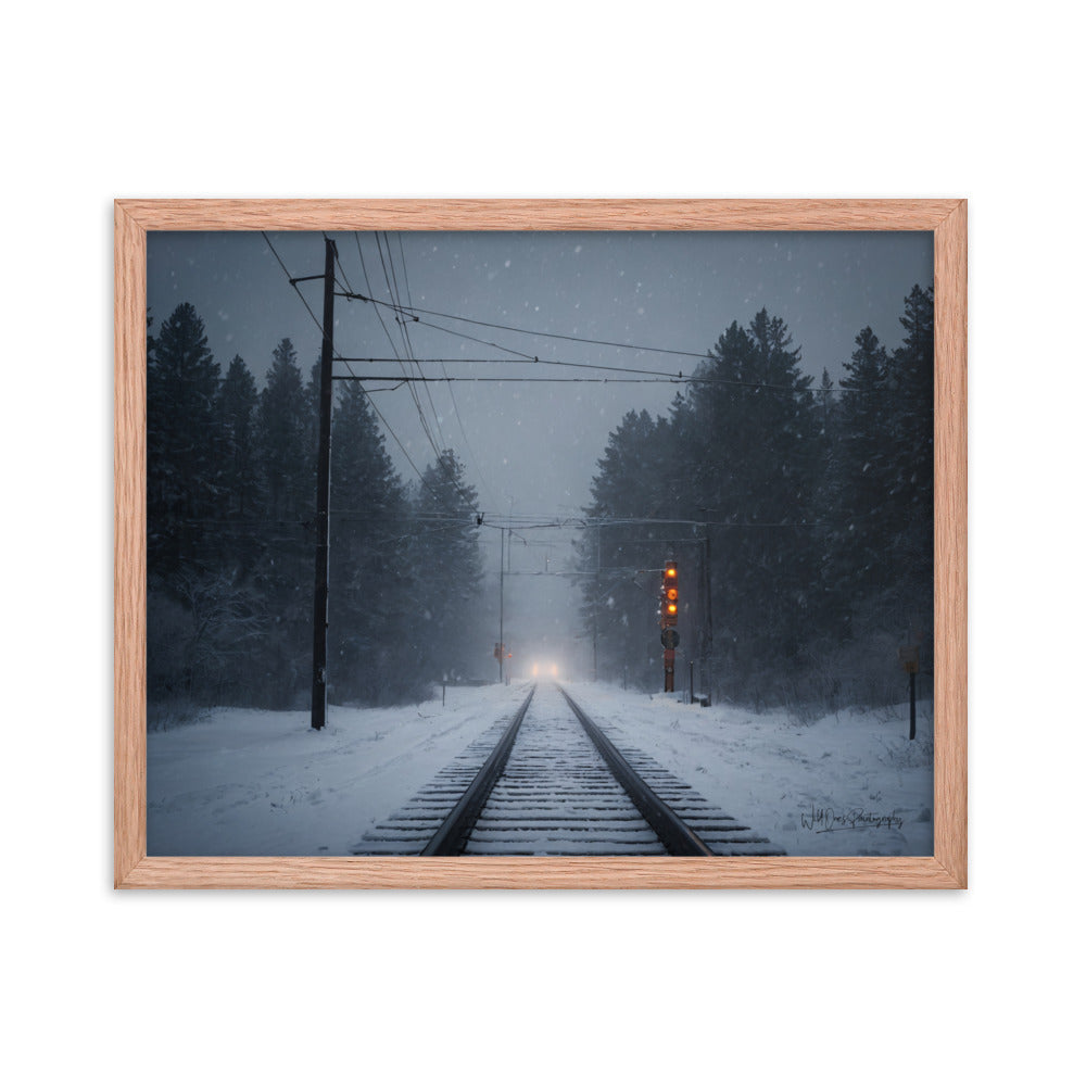 Railway Snow - Framed Paintography