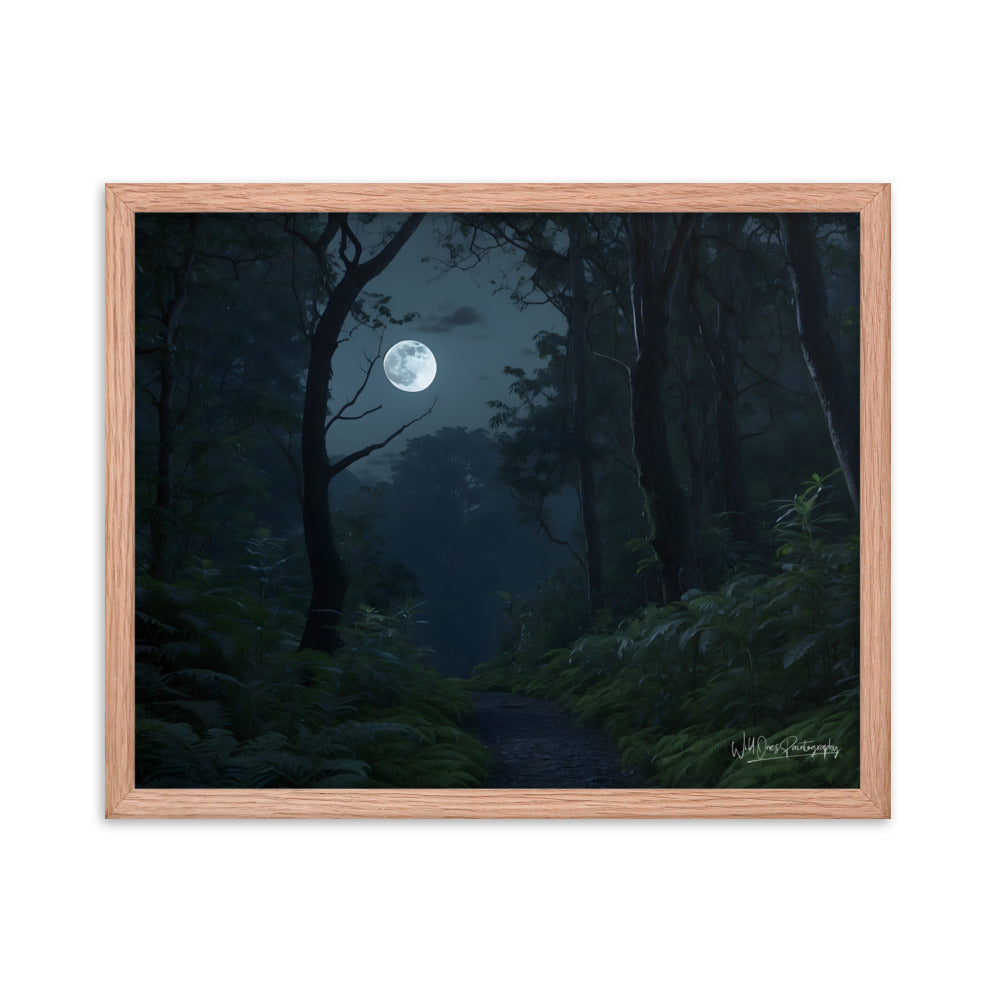 Moonlit Way - Framed Paintography
