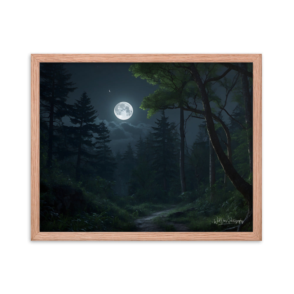 Moonlit Path - Framed Paintography