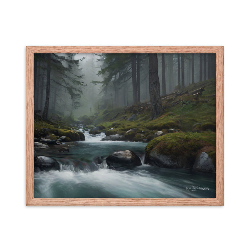 Whispering Mist Creek - Framed Paintography