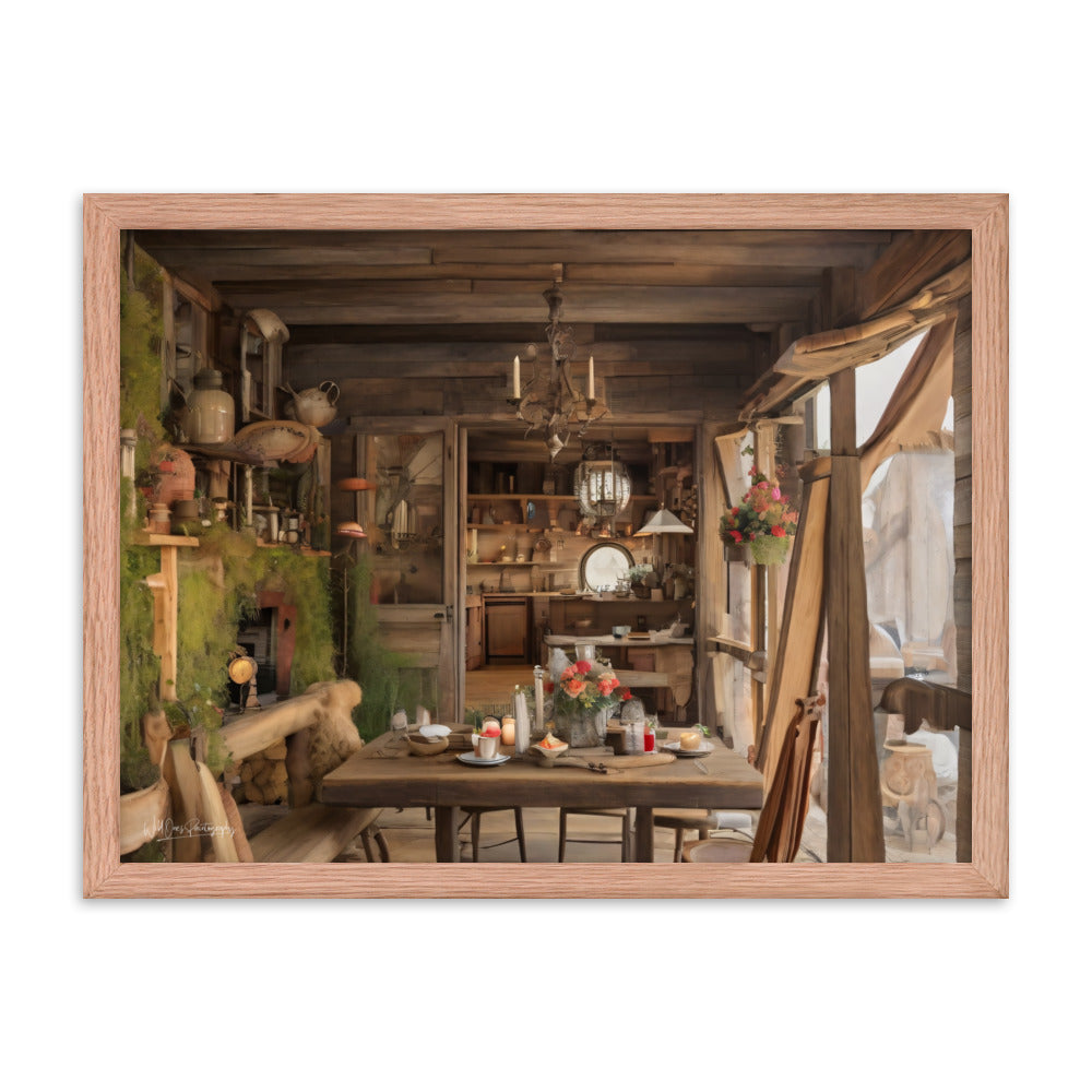 Country Kitchen - Framed Paintography
