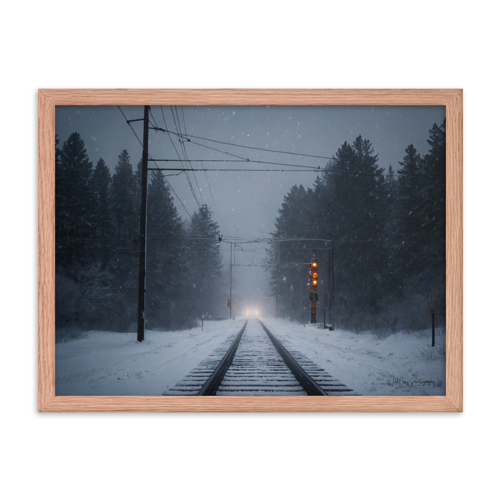 Railway Snow - Framed Paintography