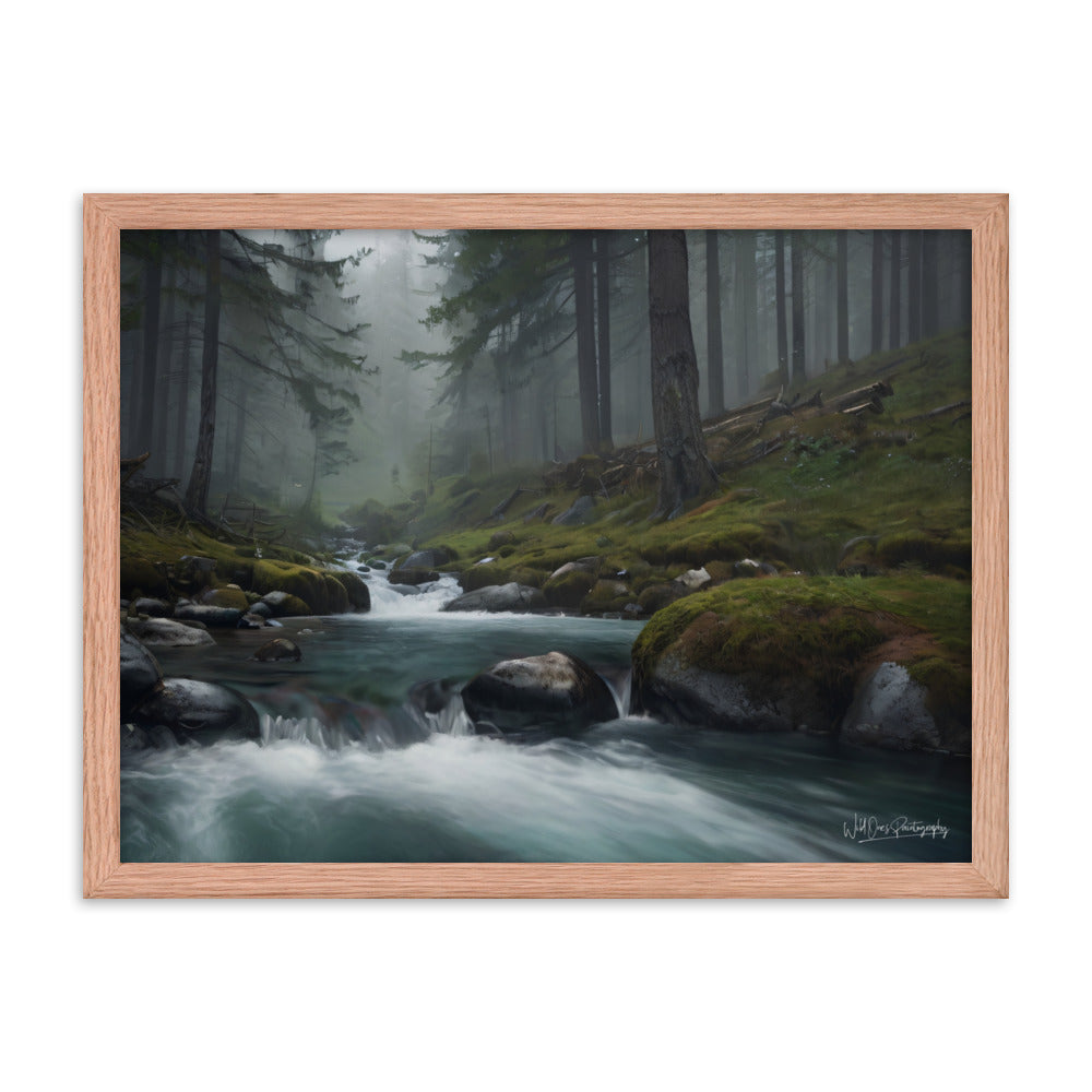 Whispering Mist Creek - Framed Paintography