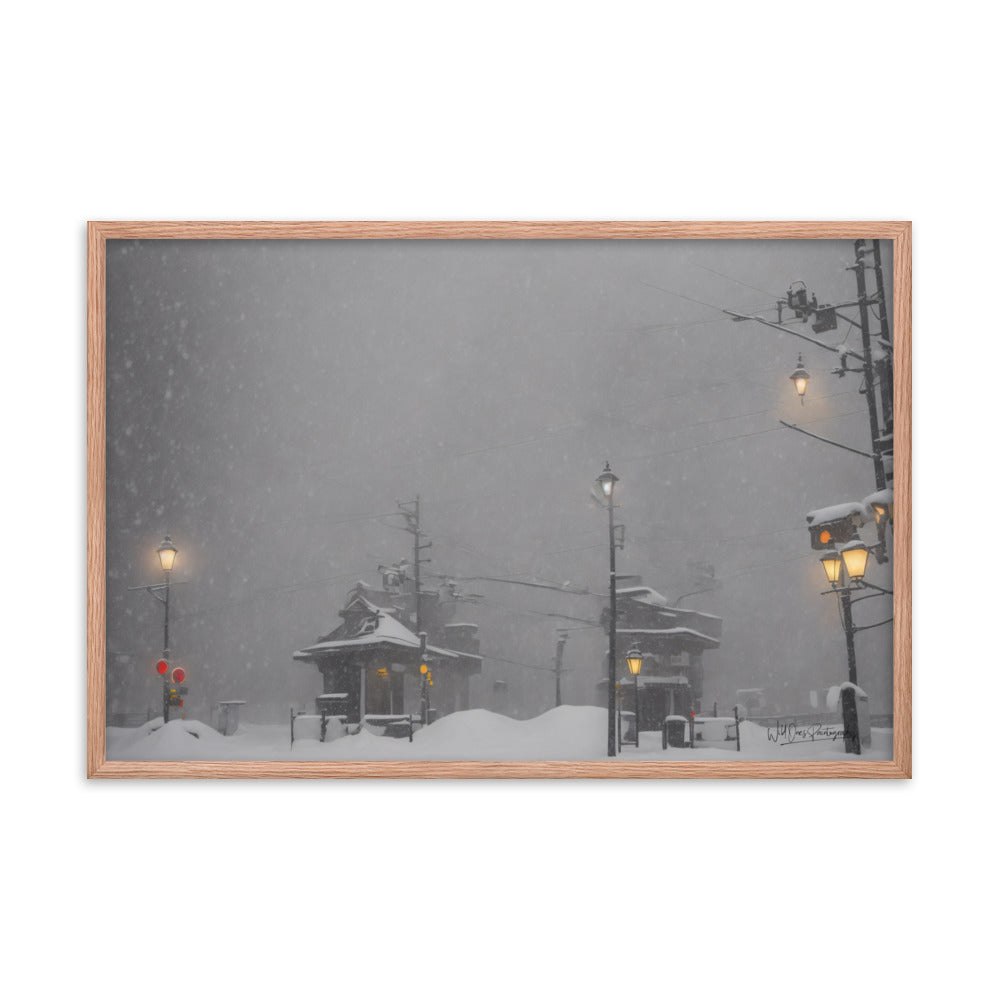Station Storm - Framed Paintography
