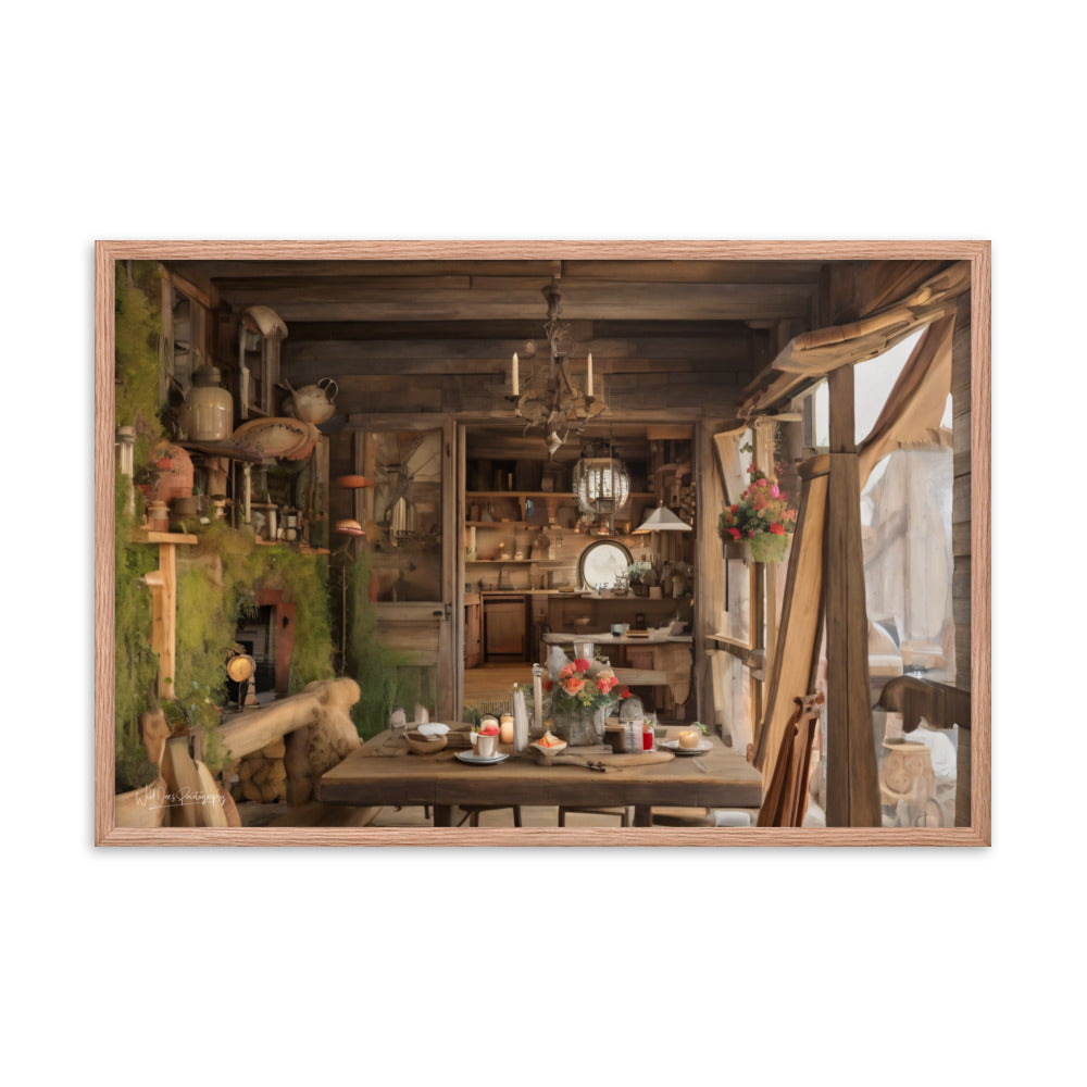 Country Kitchen - Framed Paintography