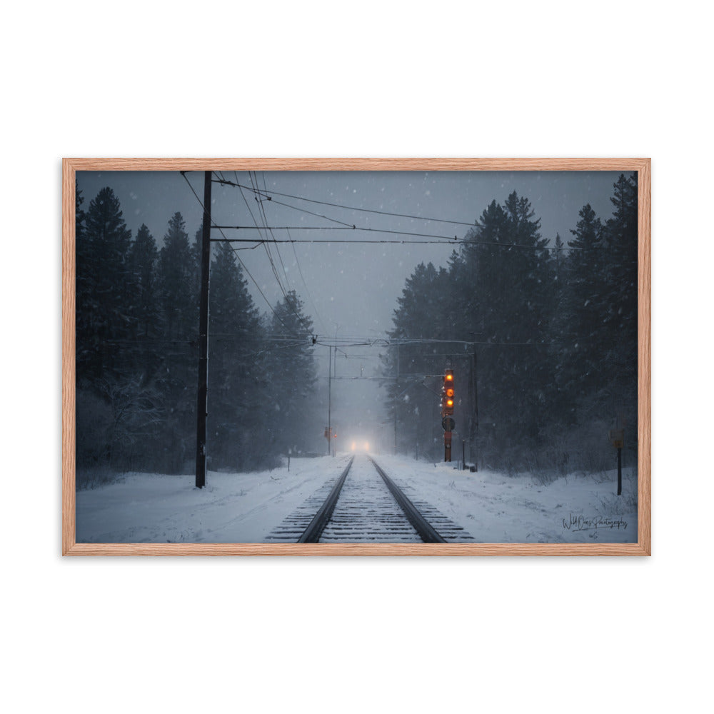 Railway Snow - Framed Paintography