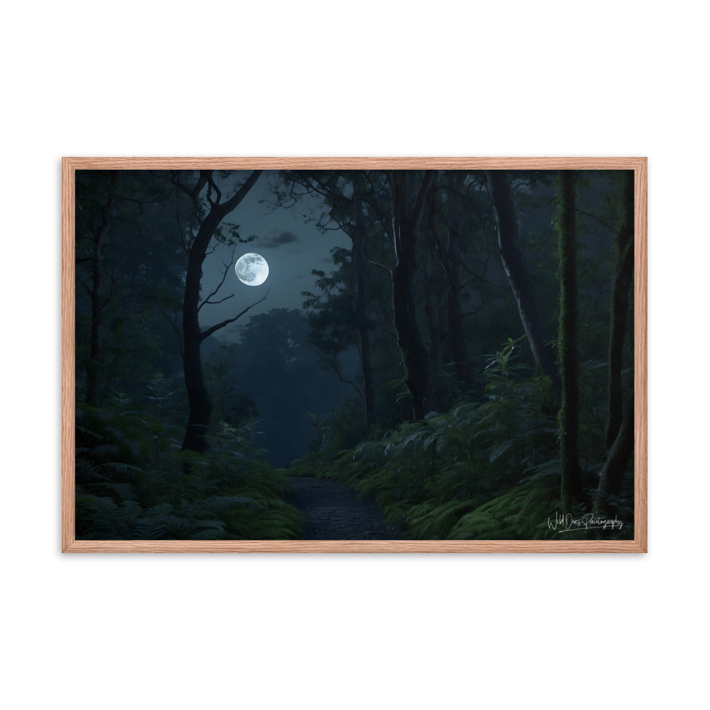 Moonlit Way - Framed Paintography