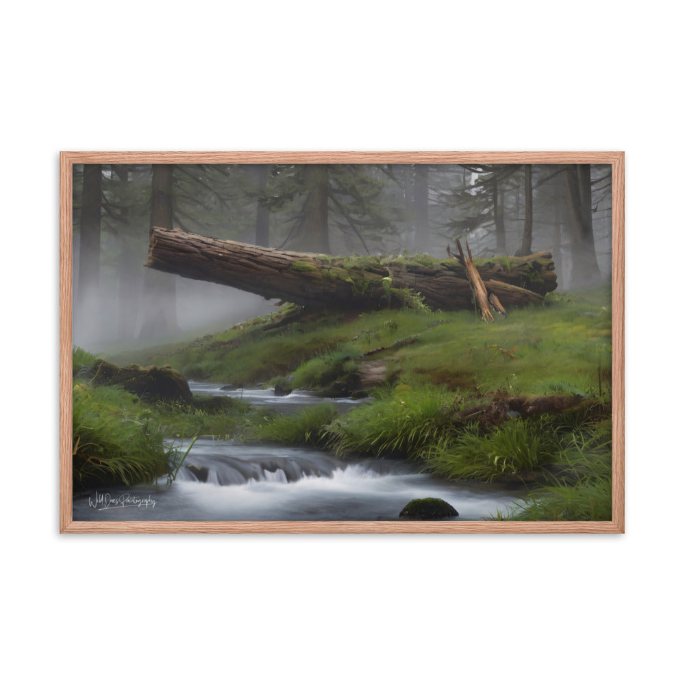 Enchanted Woodland Flow - Framed Paintography
