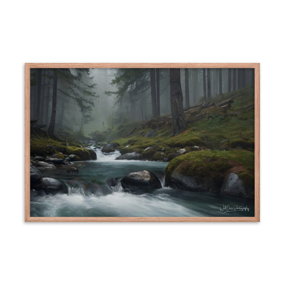 Whispering Mist Creek - Framed Paintography
