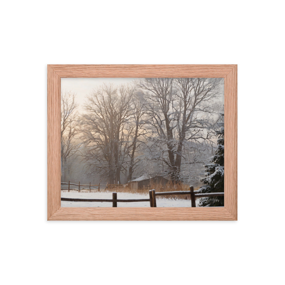 Winter Wonder Shed - Framed Paintography