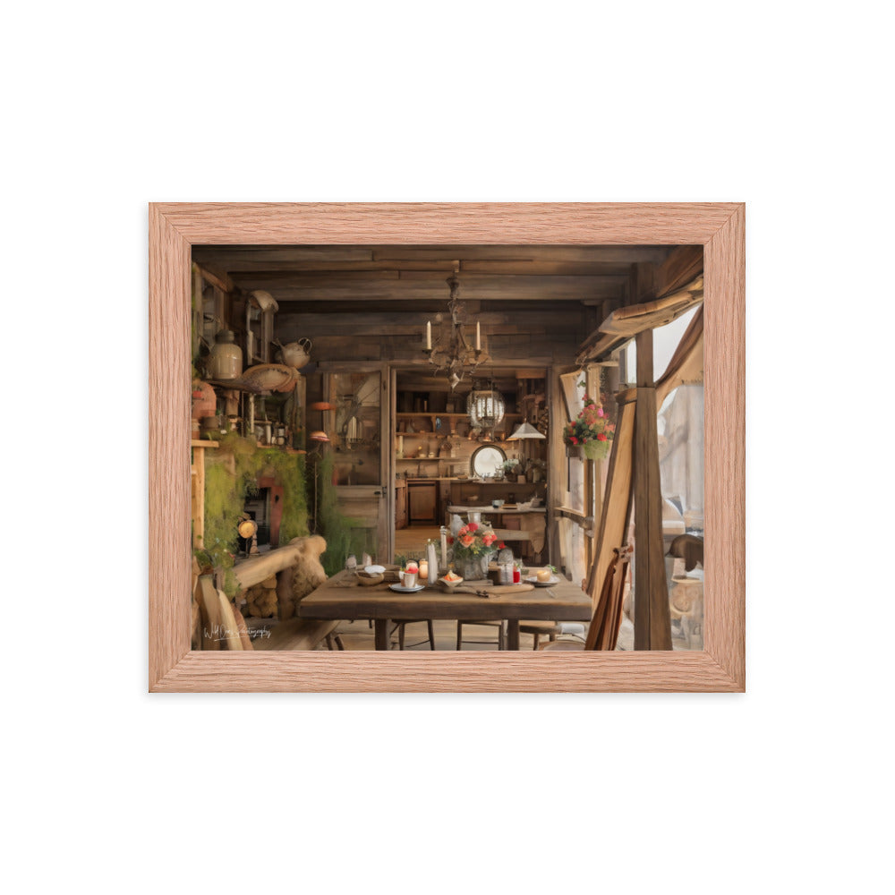 Country Kitchen - Framed Paintography