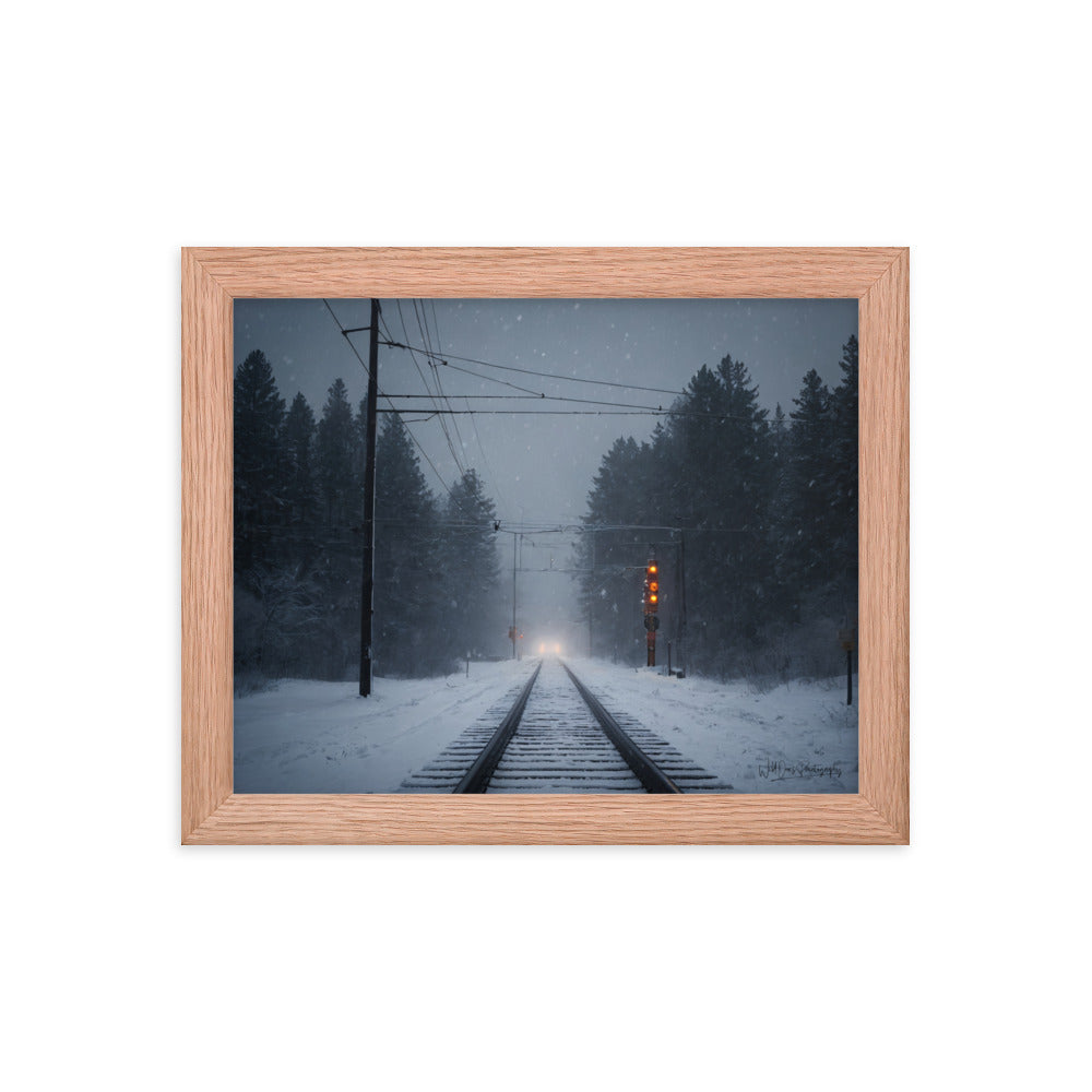 Railway Snow - Framed Paintography