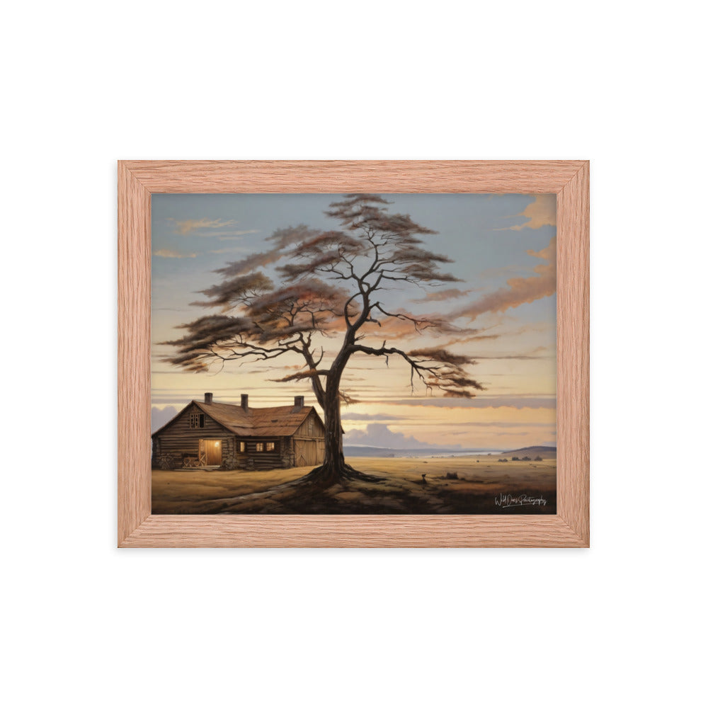 Prairie Cabin - Framed Paintography