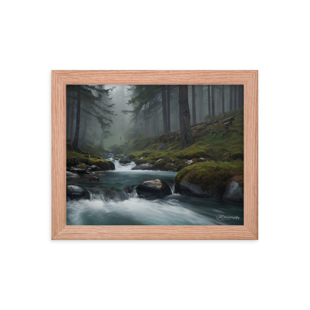 Whispering Mist Creek - Framed Paintography