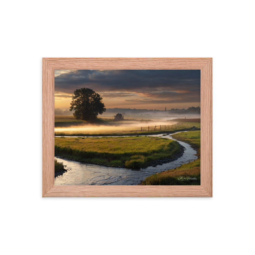 Misty Creek Island - Framed Paintography