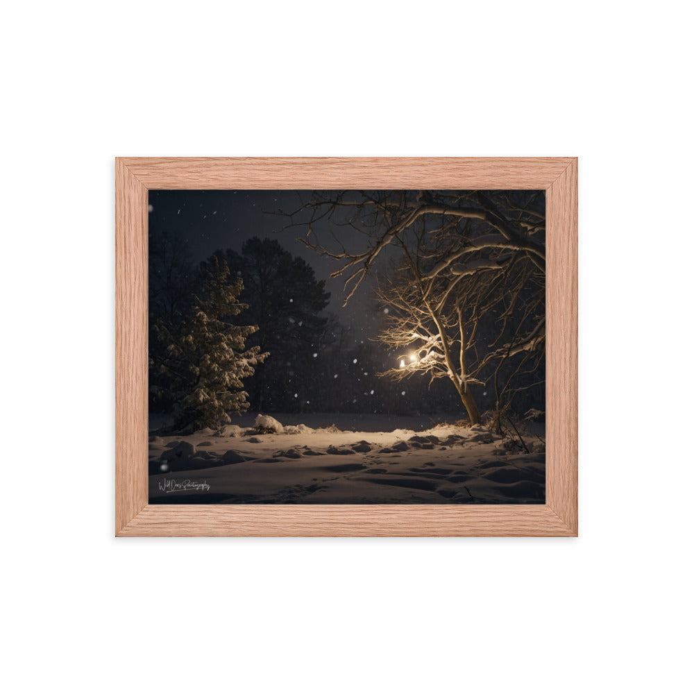 Midnight Snow - Framed Paintography