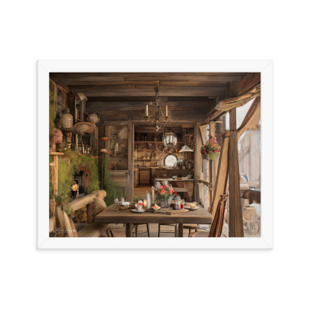 Country Kitchen - Framed Paintography