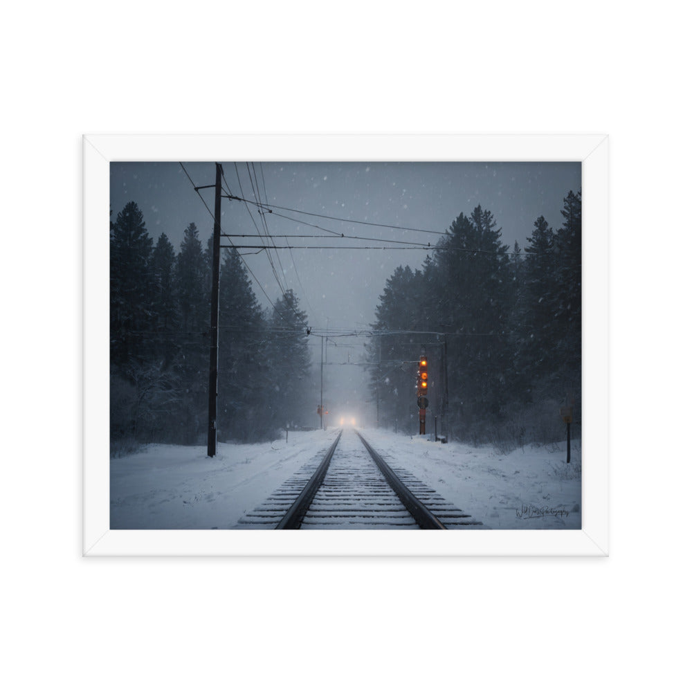 Railway Snow - Framed Paintography