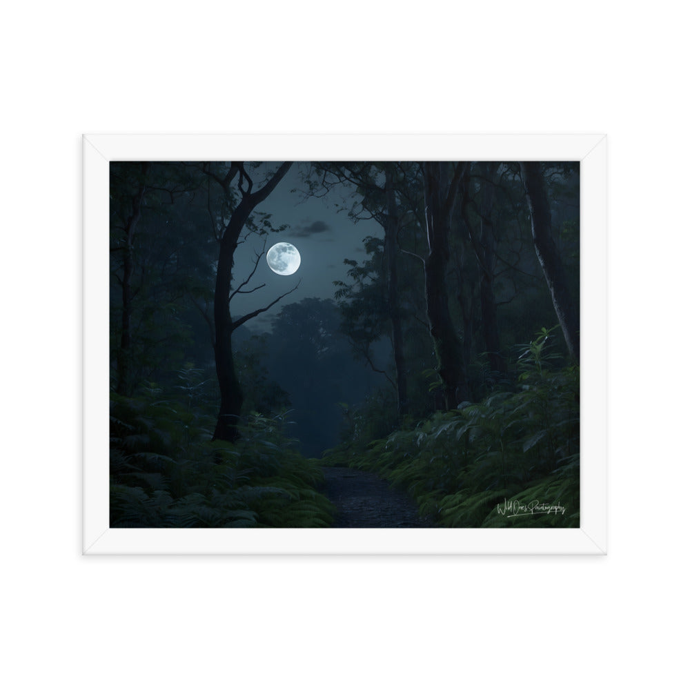 Moonlit Way - Framed Paintography