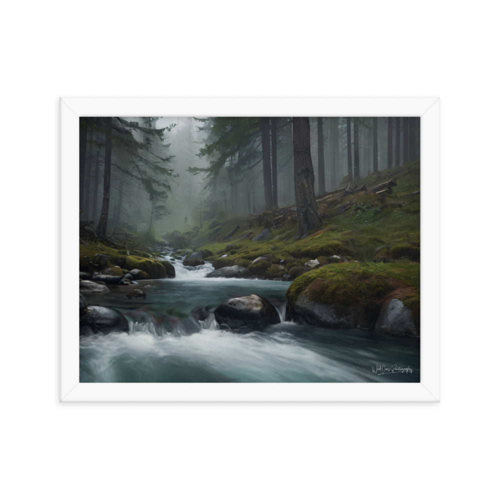 Whispering Mist Creek - Framed Paintography