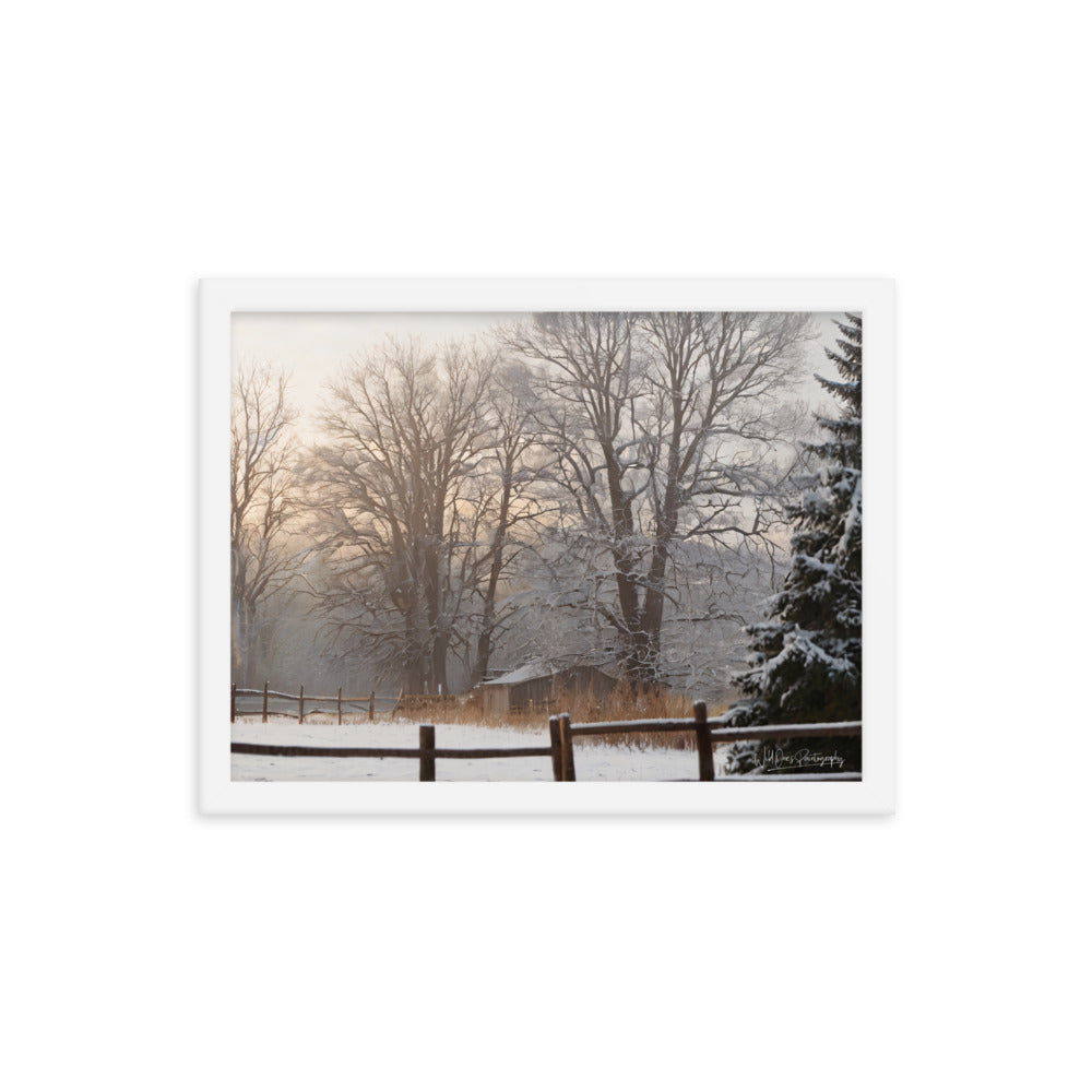 Winter Wonder Shed - Framed Paintography