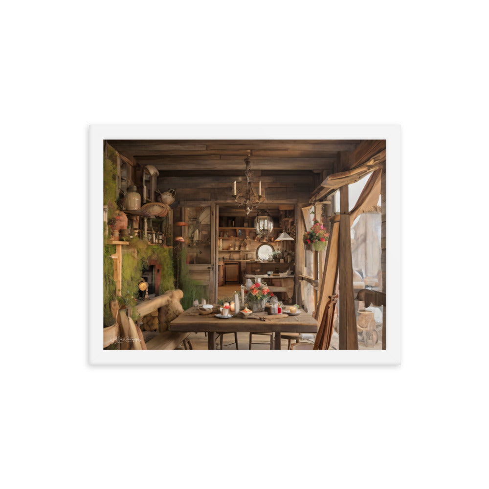 Country Kitchen - Framed Paintography