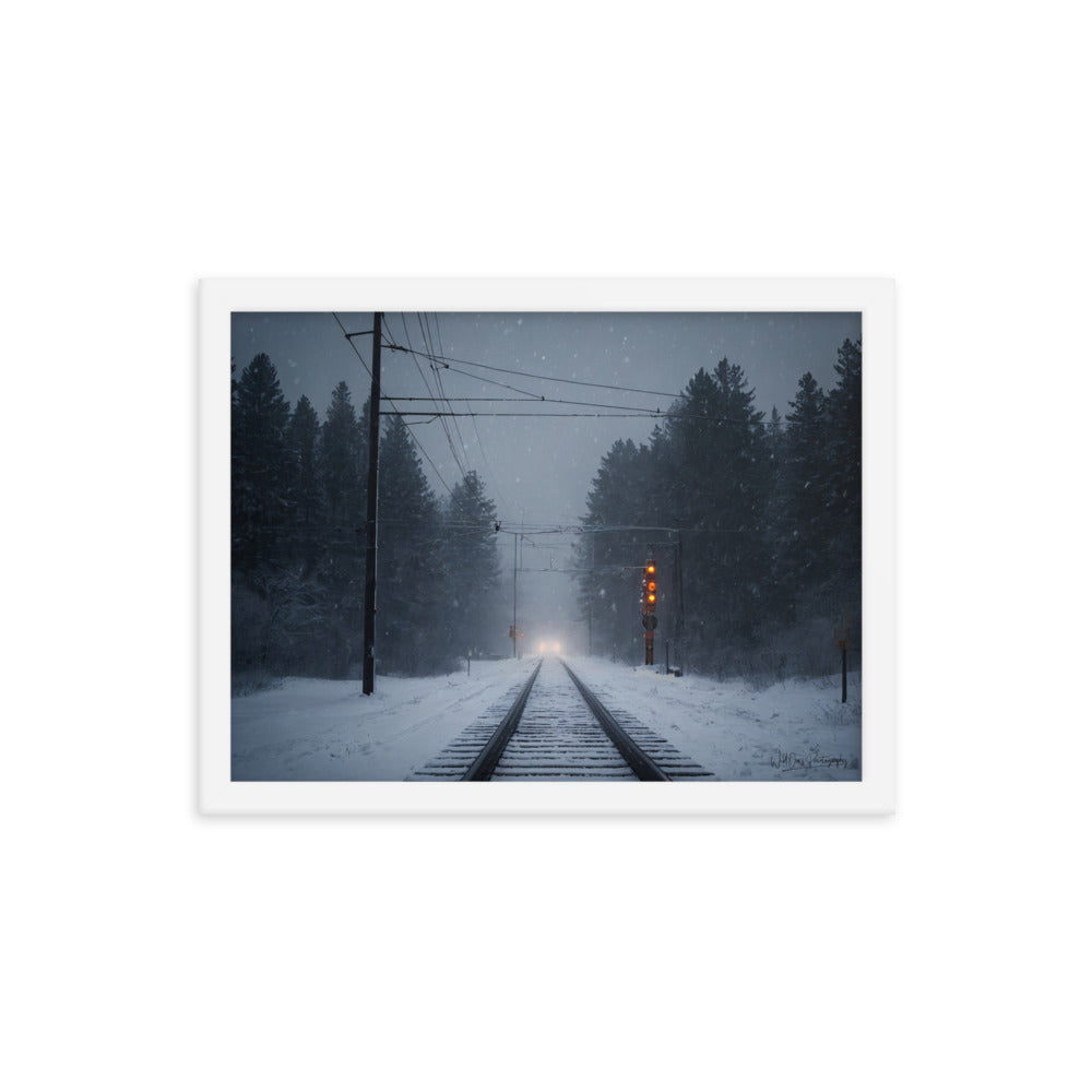 Railway Snow - Framed Paintography
