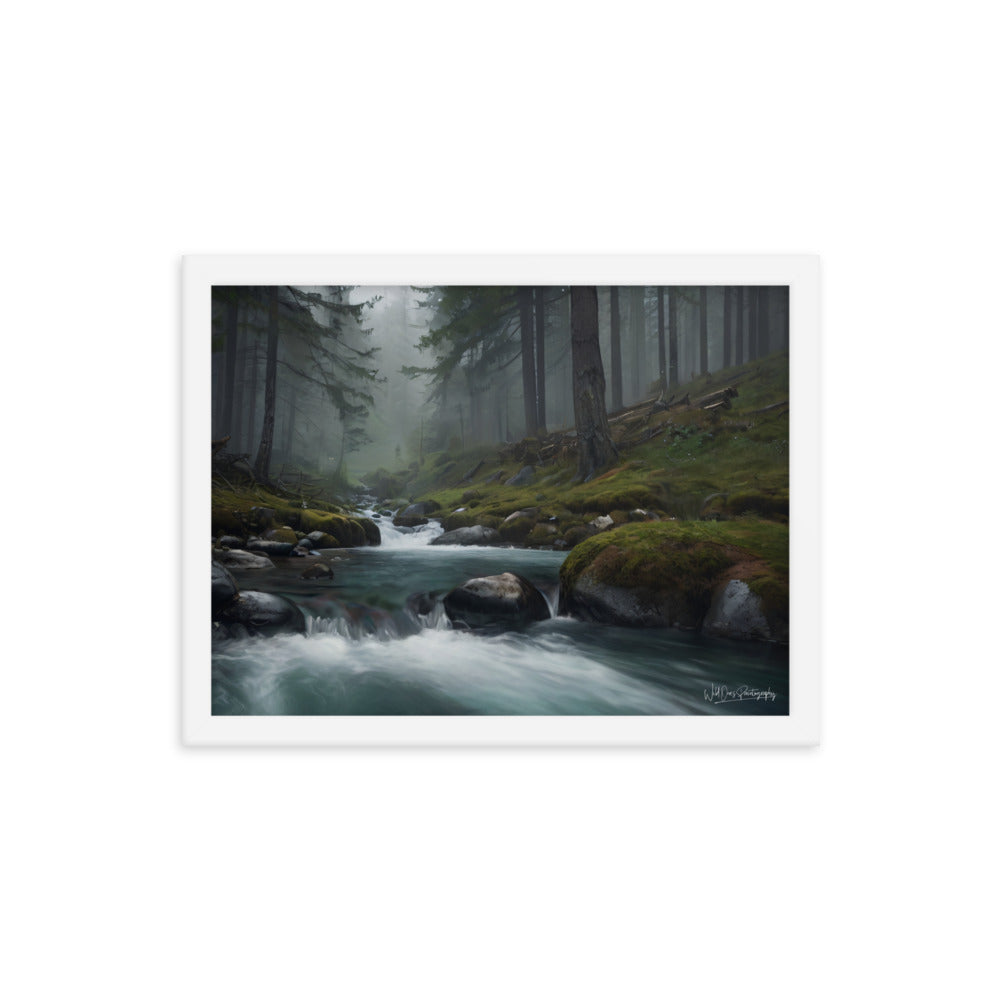 Whispering Mist Creek - Framed Paintography