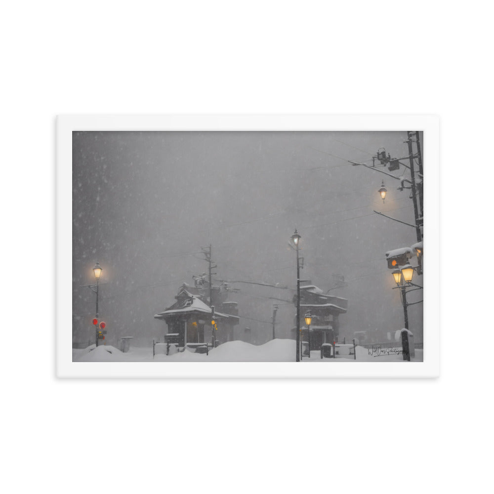 Station Storm - Framed Paintography