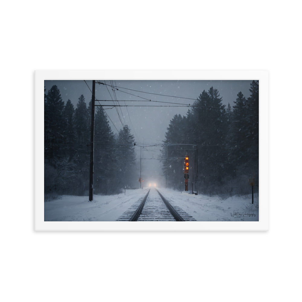 Railway Snow - Framed Paintography