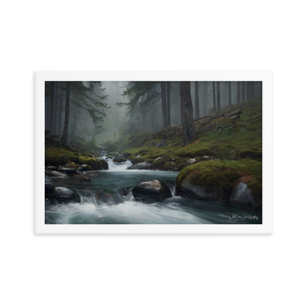 Whispering Mist Creek - Framed Paintography