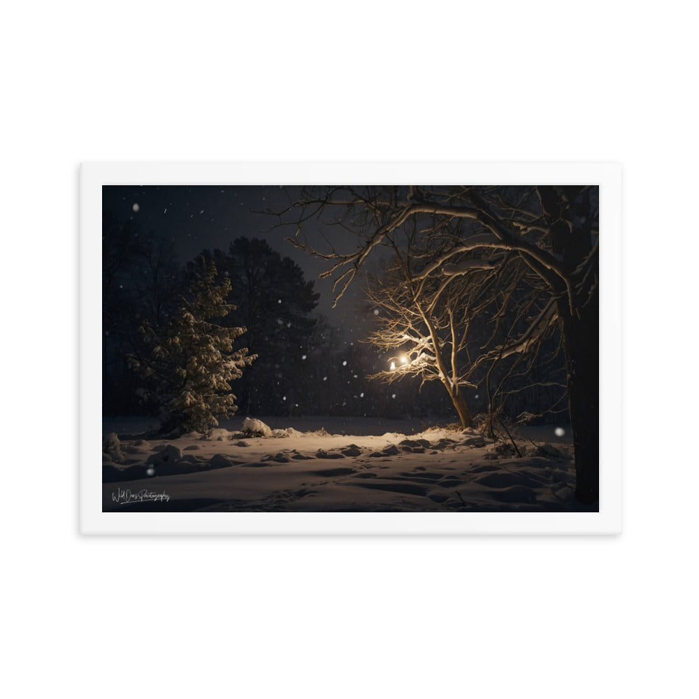 Midnight Snow - Framed Paintography