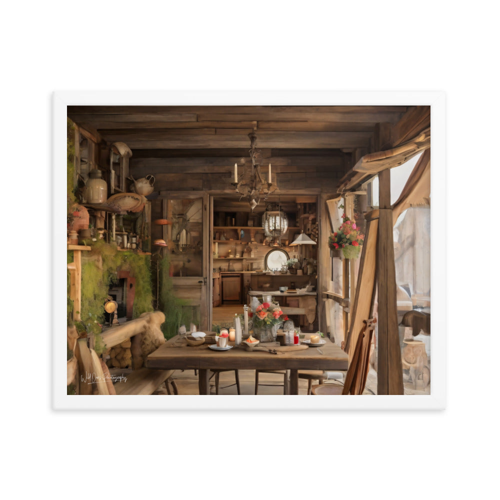 Country Kitchen - Framed Paintography