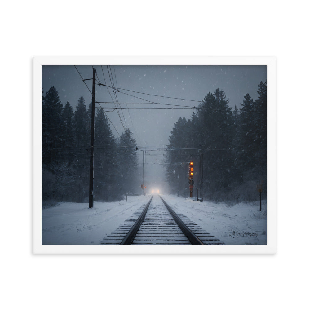 Railway Snow - Framed Paintography