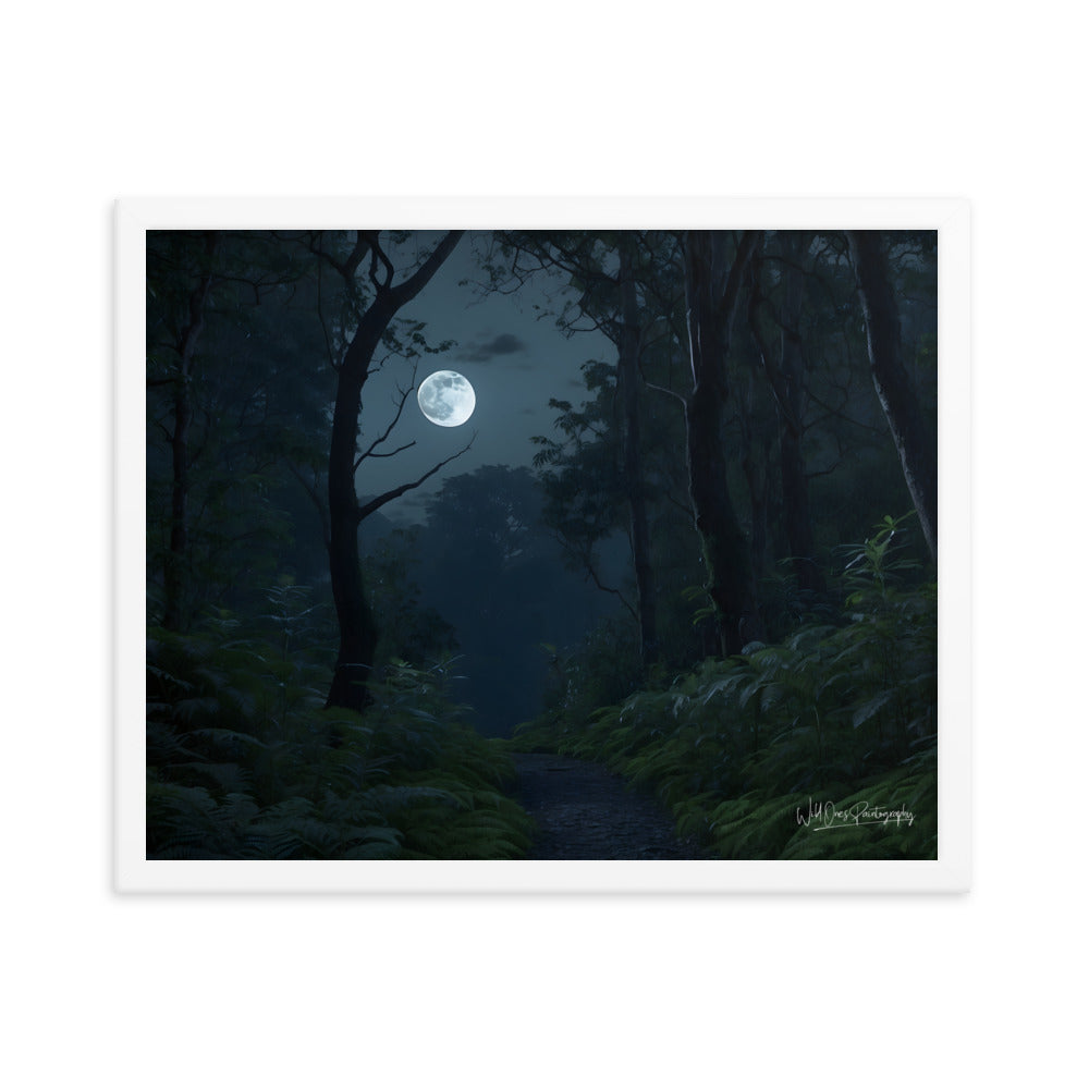 Moonlit Way - Framed Paintography