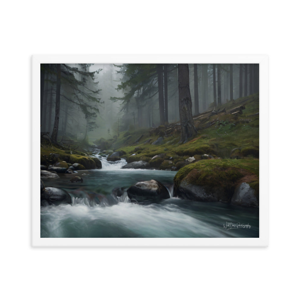 Whispering Mist Creek - Framed Paintography