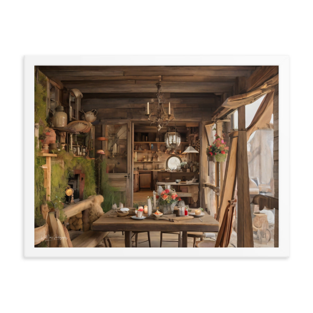 Country Kitchen - Framed Paintography