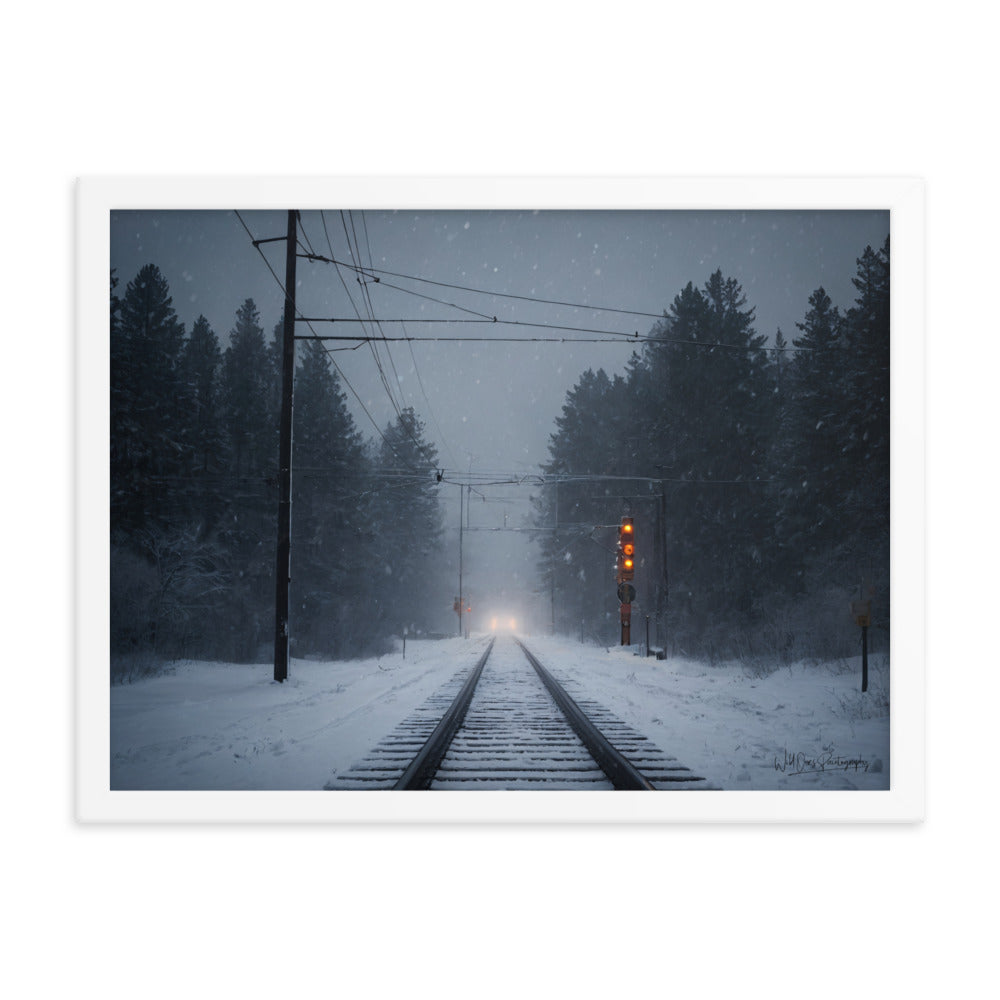 Railway Snow - Framed Paintography