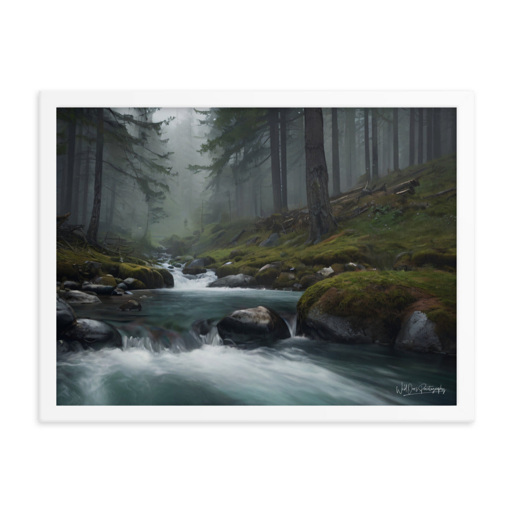 Whispering Mist Creek - Framed Paintography