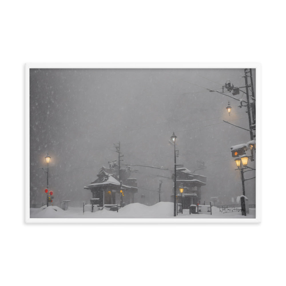 Station Storm - Framed Paintography