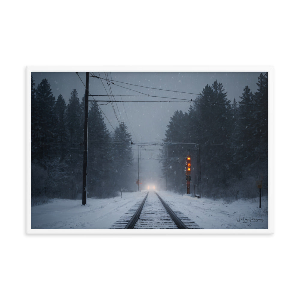 Railway Snow - Framed Paintography