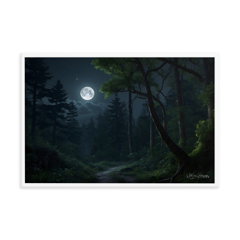Moonlit Path - Framed Paintography