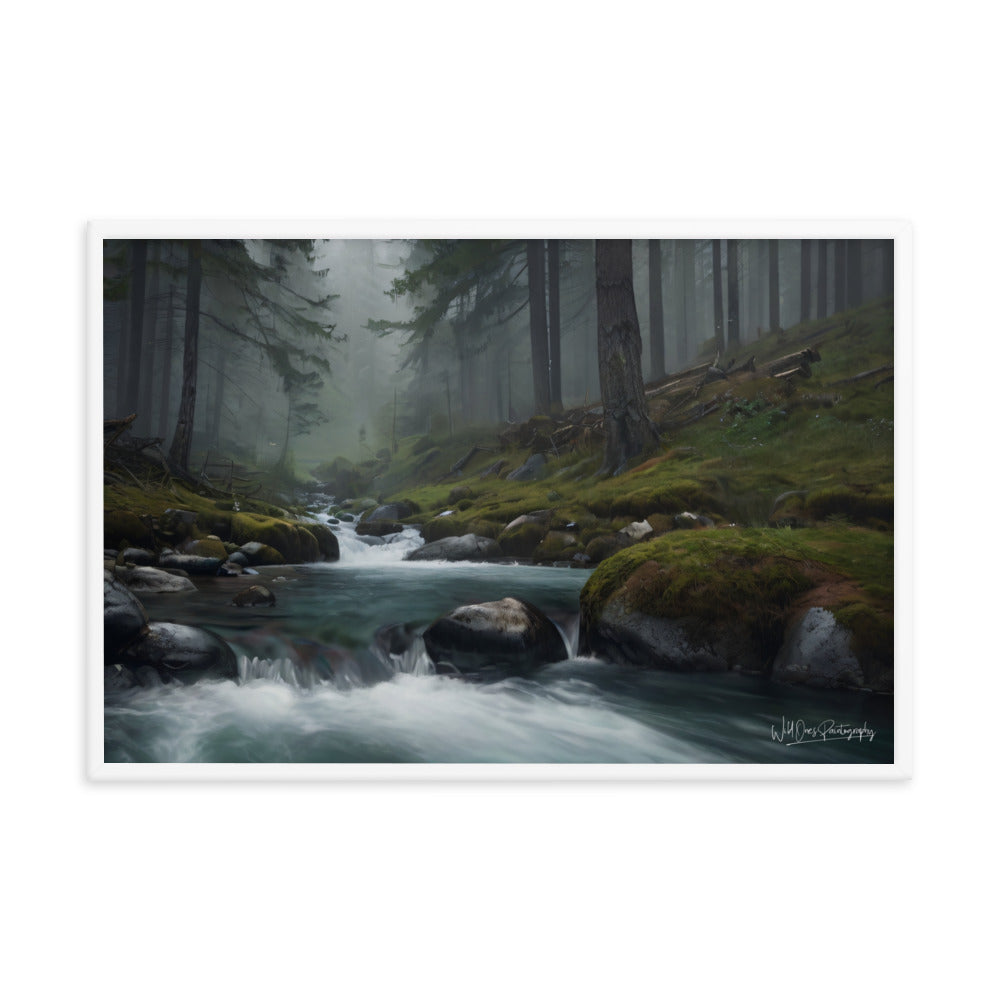Whispering Mist Creek - Framed Paintography
