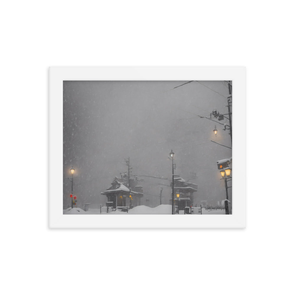 Station Storm - Framed Paintography