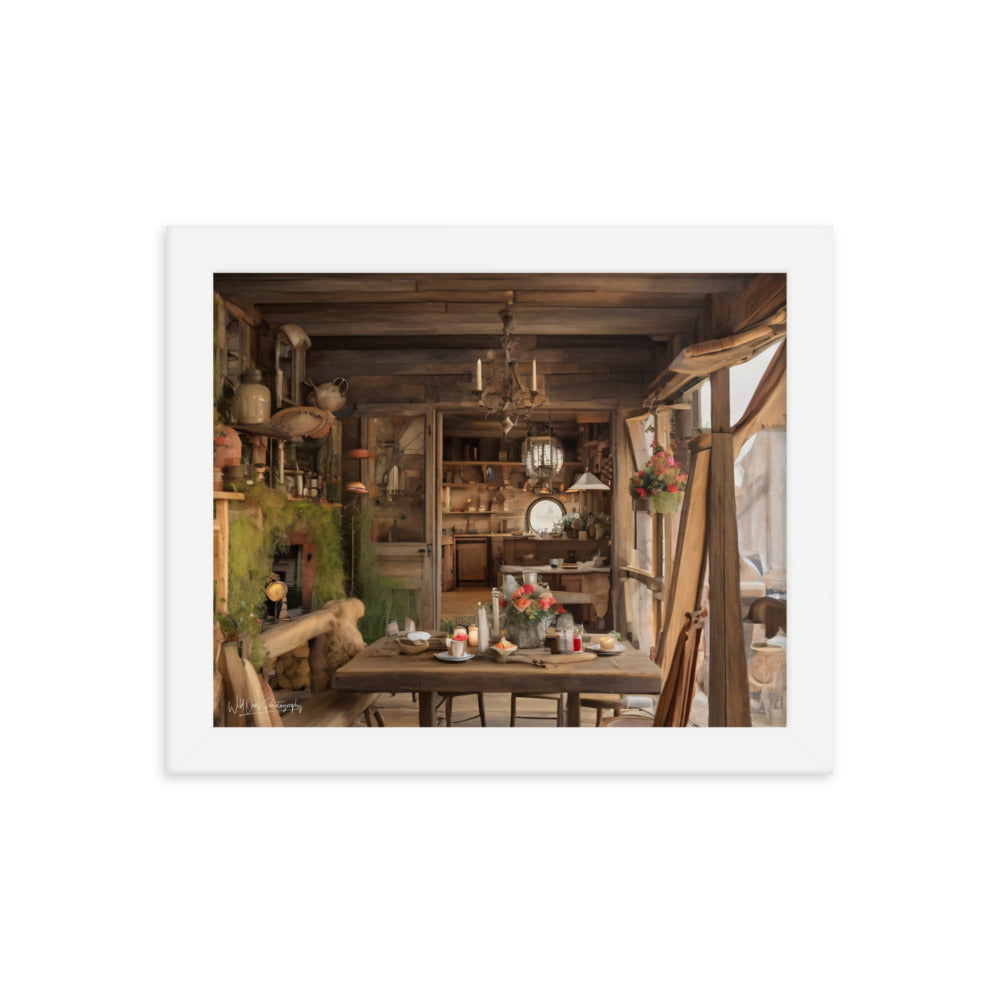 Country Kitchen - Framed Paintography