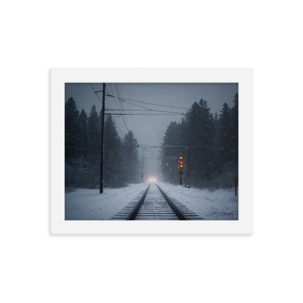 Railway Snow - Framed Paintography