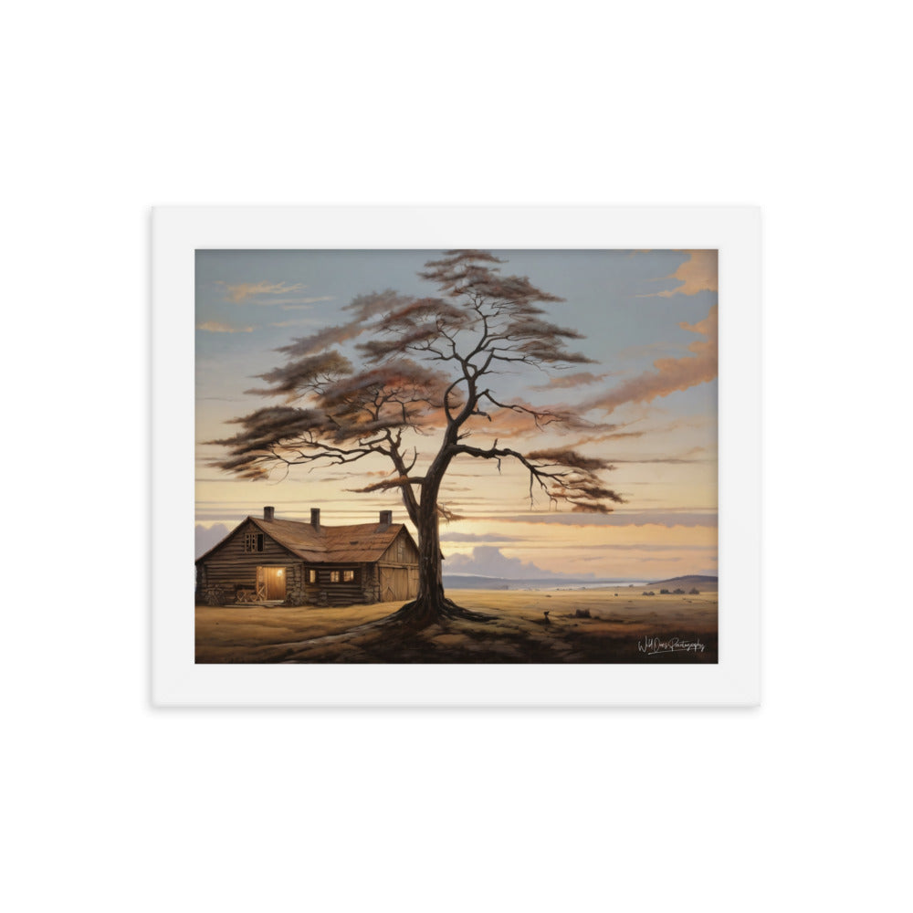 Prairie Cabin - Framed Paintography