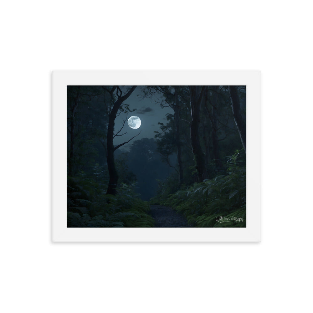 Moonlit Way - Framed Paintography
